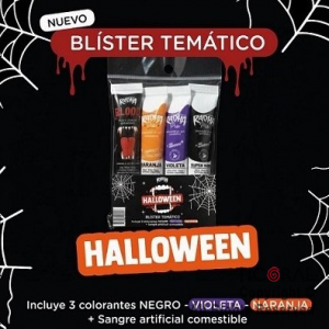 COLORANTE EN GEL HALLOWEEN + SANGRE COMESTIBLE (Pack x 4)